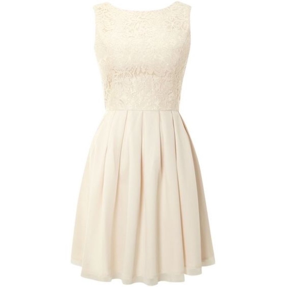Cream Chi Chi London Georgie Dress, 4, NWOT